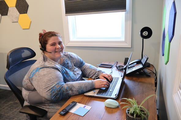 Employee at their desk